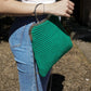 Green Handcrafted Day and Night Bag
