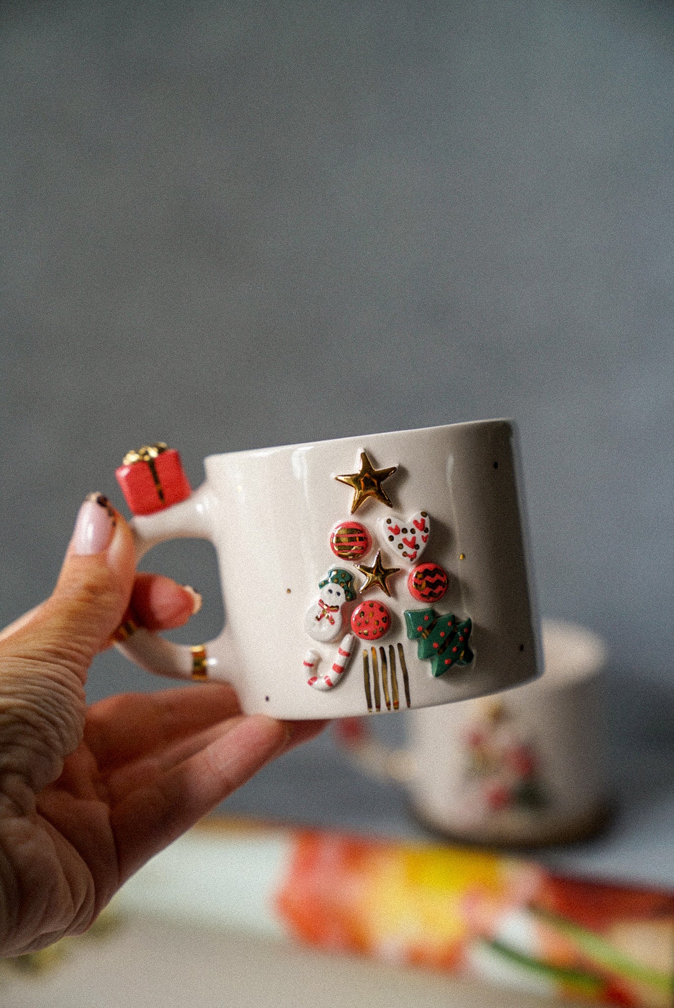 Christmas Tree Ceramic Coffee / Tea Cup