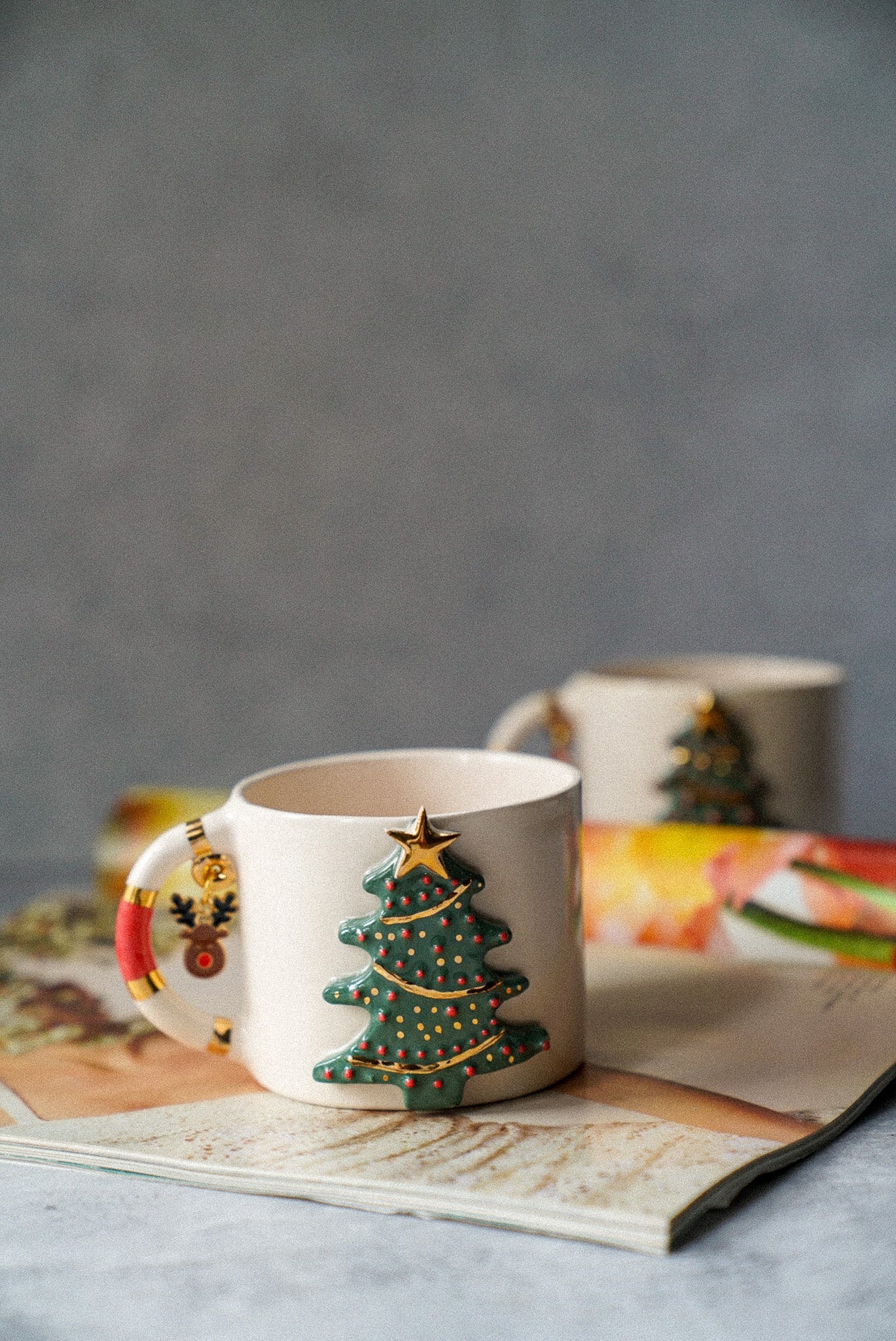 Christmas Tree with Star Ceramic Coffee / Tea Cup