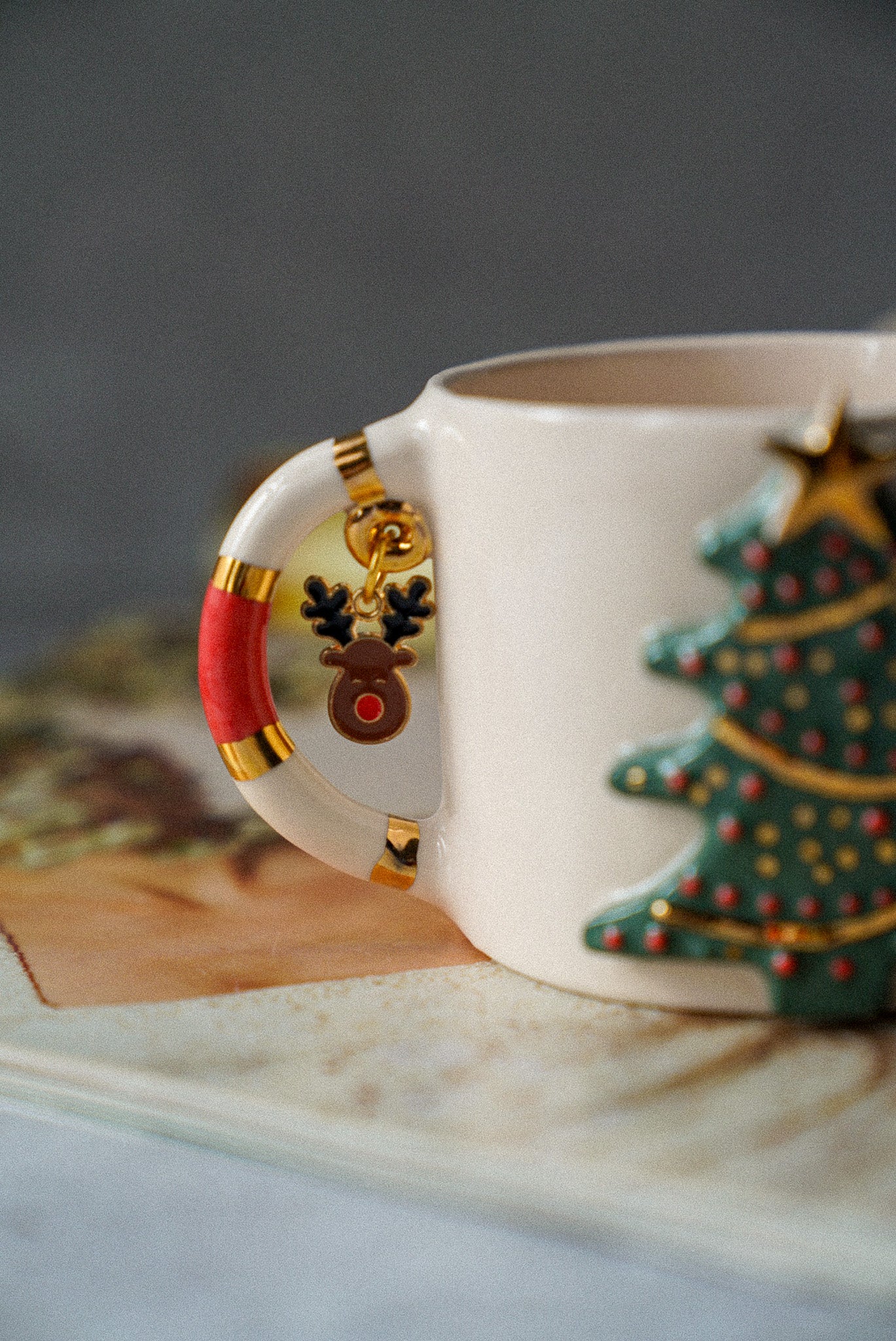 Christmas Tree with Star Ceramic Coffee / Tea Cup