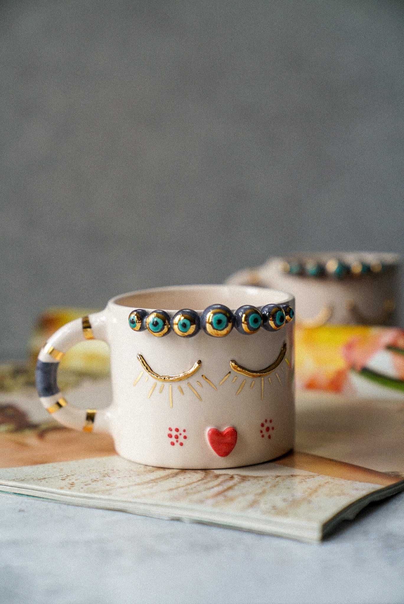 Evil Eye Girl Ceramic Coffee / Tea Cup