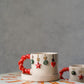 Set Of Christmas Ceramic Espresso Cup With Saucer