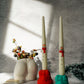 Hand Painted Snowman Taper Candles