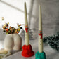 Hand Painted Snowman Taper Candles