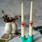 Hand Painted Snowman Taper Candles