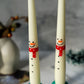 Hand Painted Snowman Taper Candles