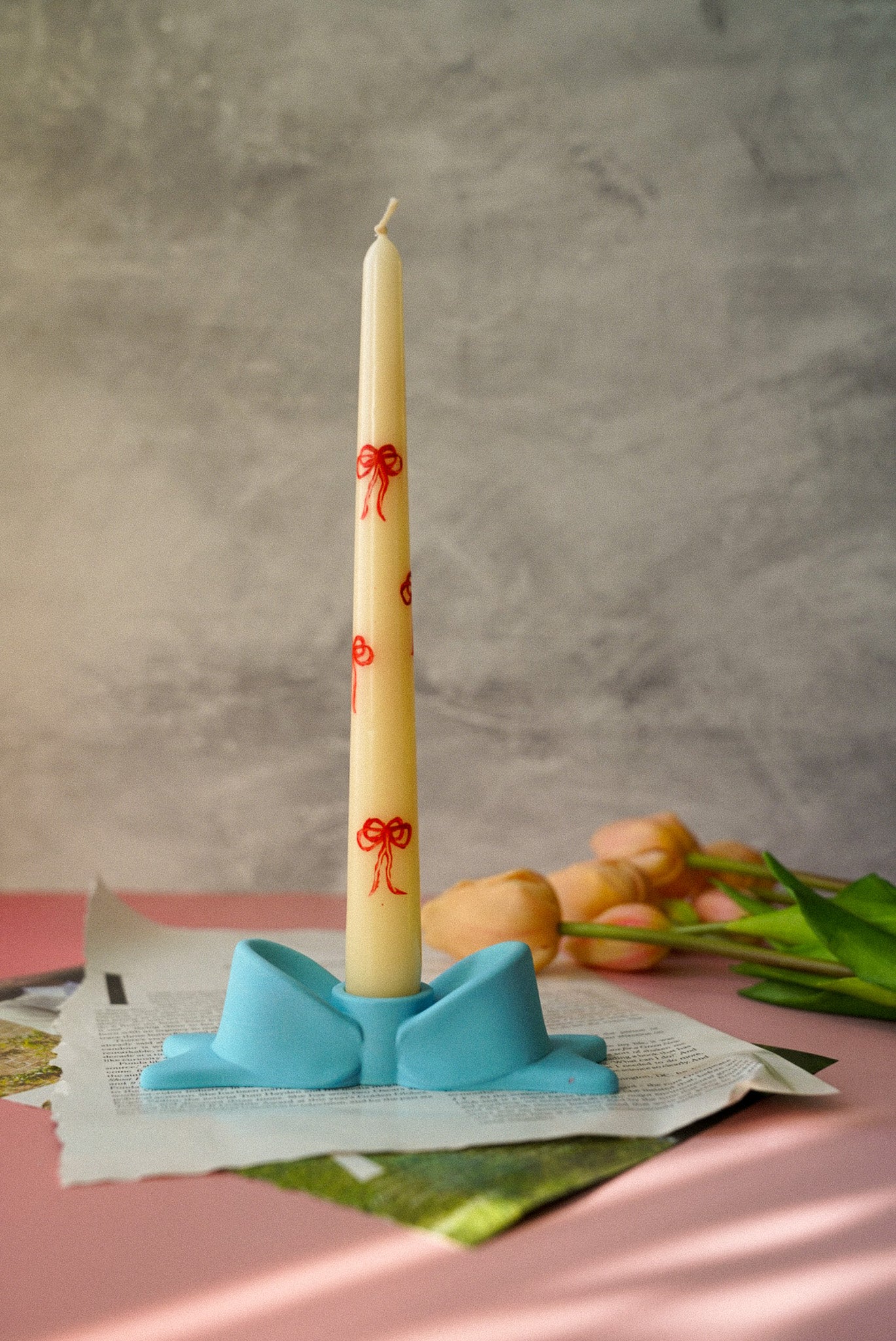 Bow Shaped Candlestick Holder