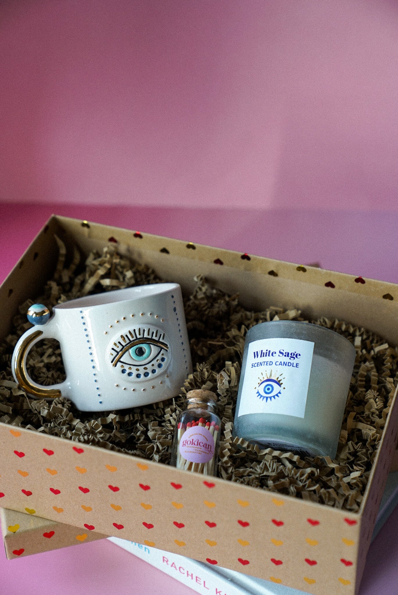 Evil Eye Mug and Evil Eye White Sage Scented Candle Gift Set