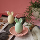 Stripy Easter Bunny Candle