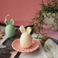 Stripy Easter Bunny Candle