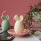 Stripy Easter Bunny Candle