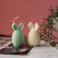 Stripy Easter Bunny Candle