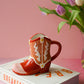 Pink Cowboy Boot Shaped Mug