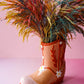 Pink Cowboy Boot Flower Vase