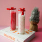 Red & White Vanilla Christmas Advent Tube Candle