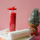 Red & White Vanilla Christmas Advent Tube Candle