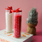 Red & White Vanilla Christmas Advent Tube Candle