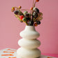 Cream Speckle Single Stem Vase