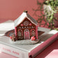 Pink Gingerbread House Christmas Incense Cone Burner