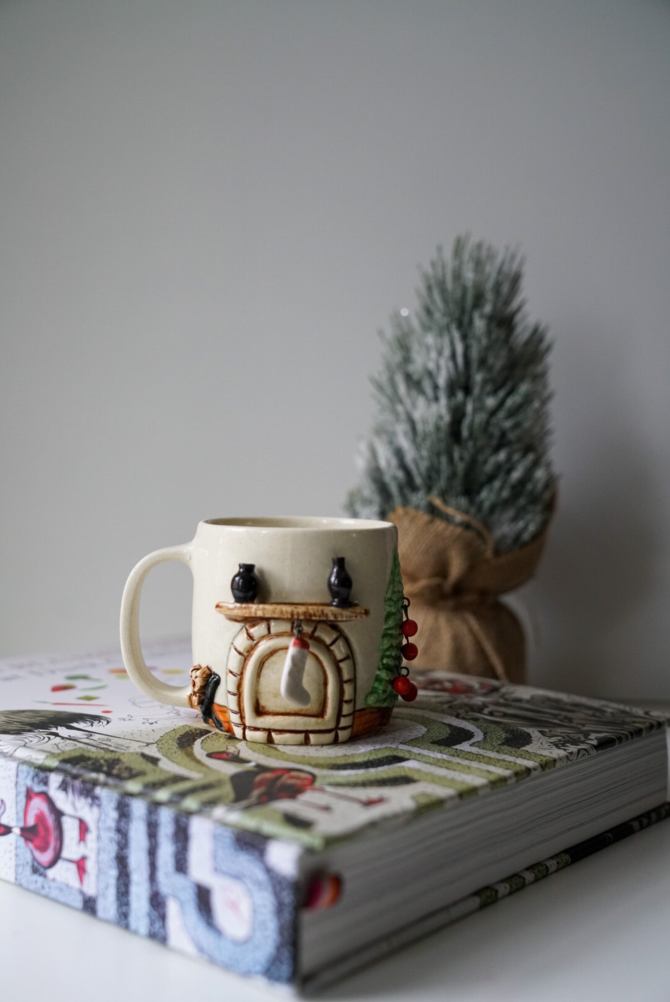 Handmade Christmas Ceramic Coffee / Tea Cup