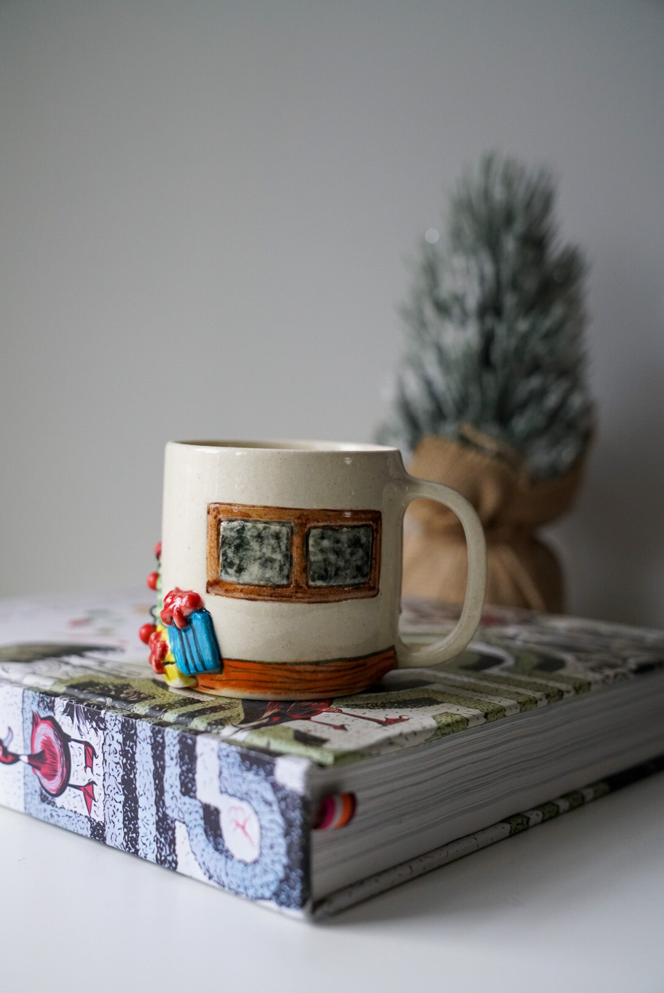 Handmade Christmas Ceramic Coffee / Tea Cup