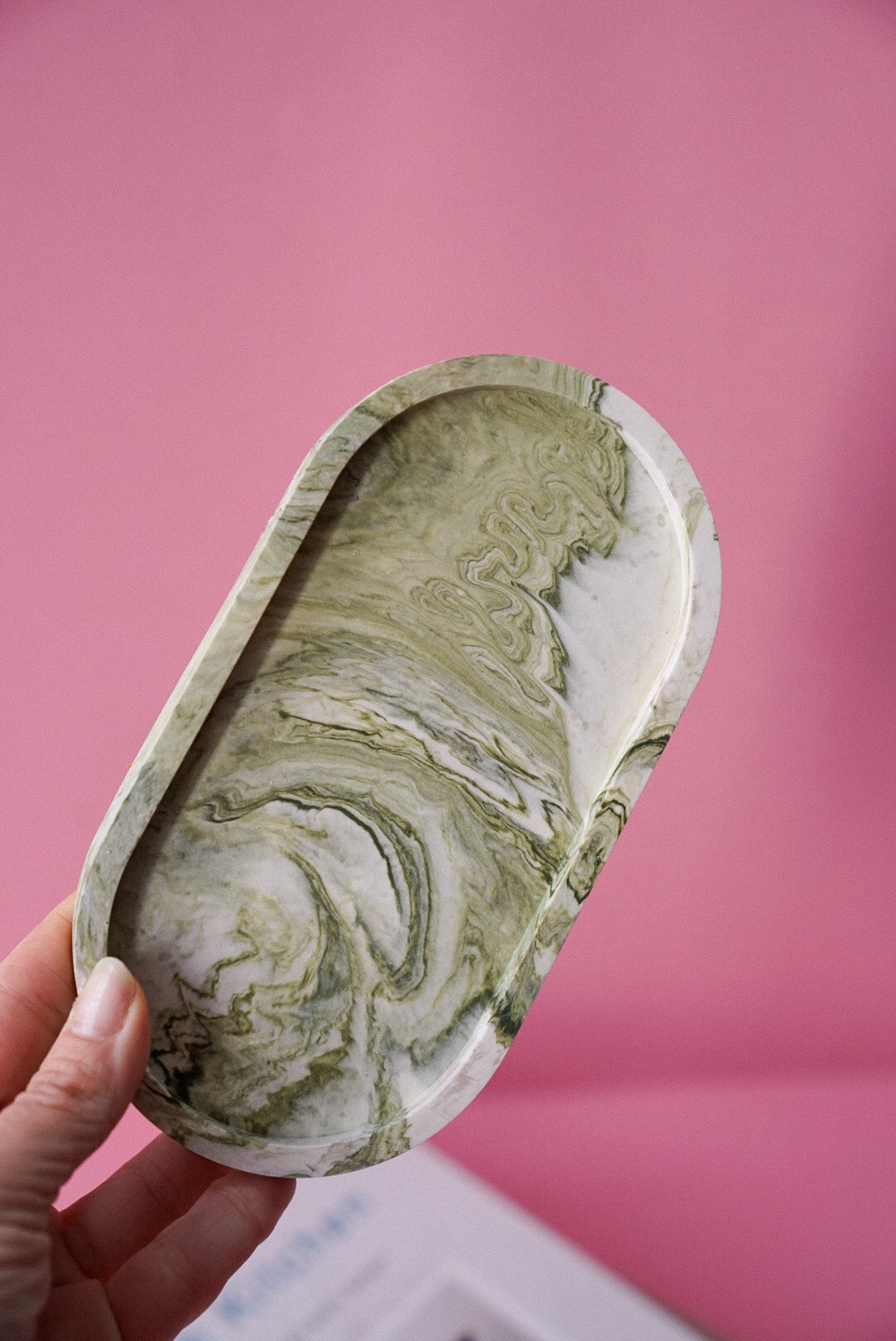 Marble Oval Decorative Tray