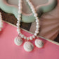 White Shell Necklace & Bracelet Set