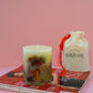Handmade Winter Botanical Christmas Pillar Candle – Single Wick
