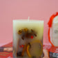 Handmade Winter Botanical Christmas Pillar Candle – Single Wick