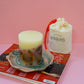 Handmade Winter Botanical Christmas Pillar Candle – Single Wick