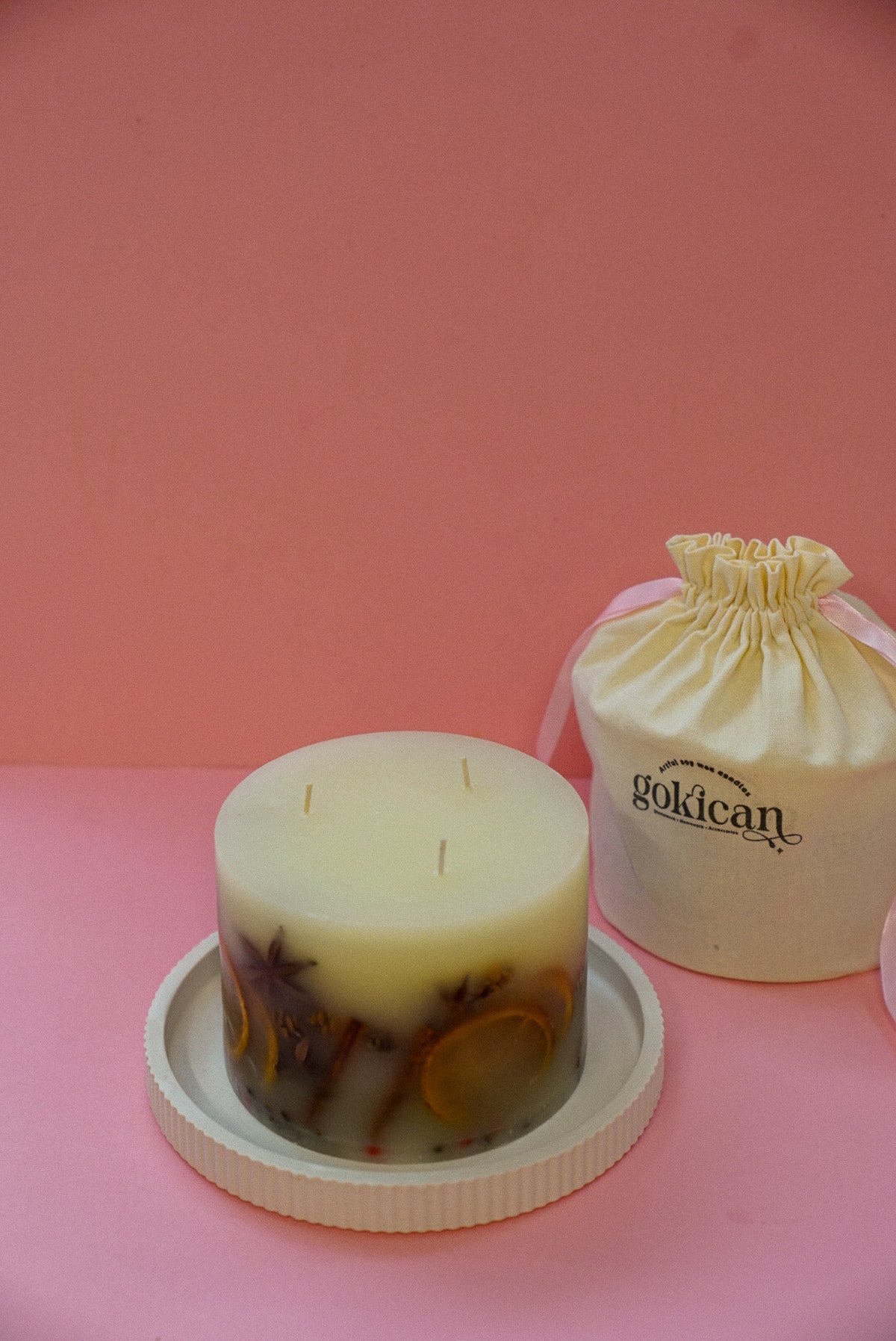 XL Cinnamon & Spiced Orange Botanical Candle – Three Wick