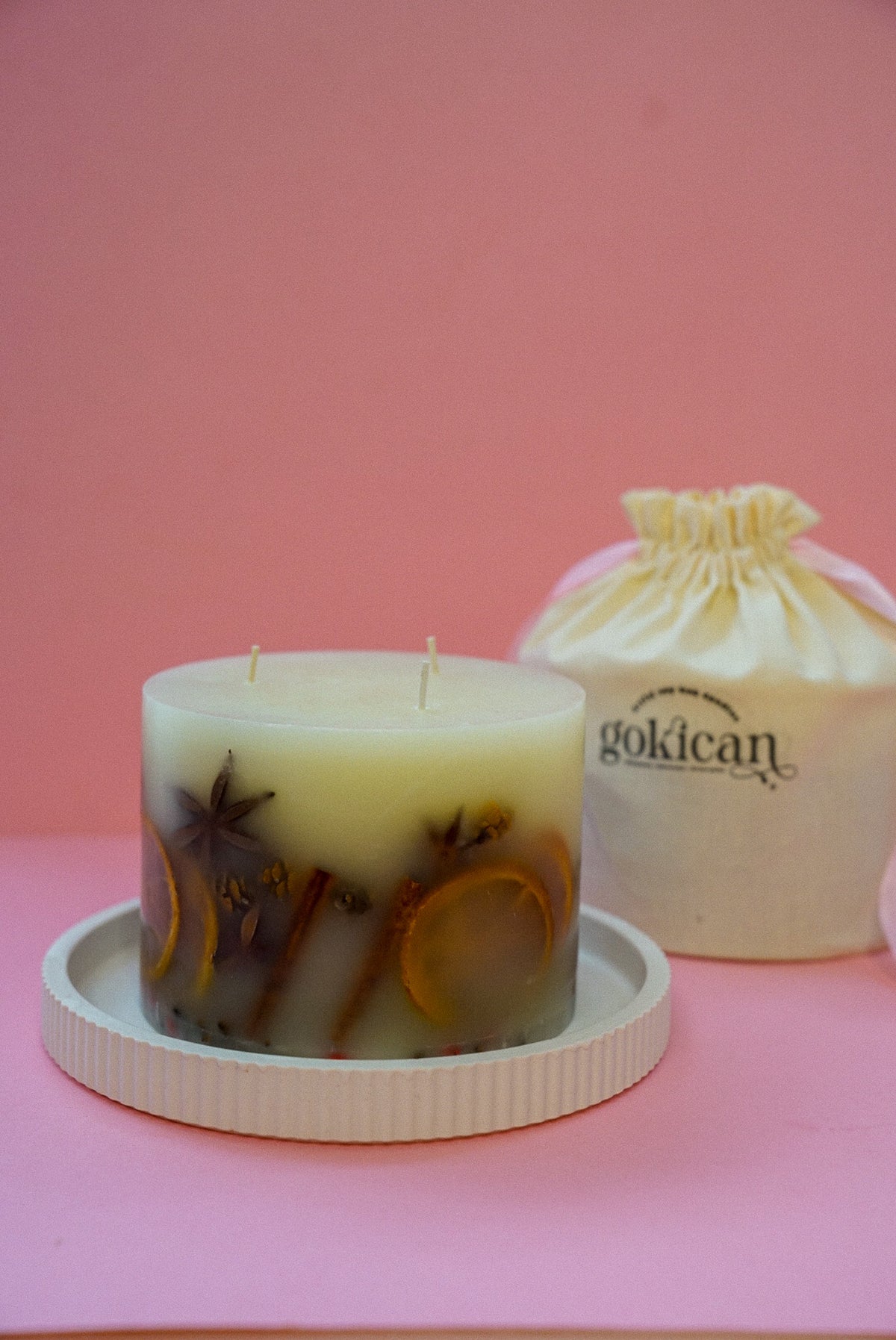 XL Cinnamon & Spiced Orange Botanical Candle – Three Wick