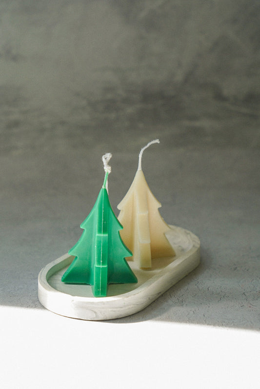 Mini Christmas Tree Shaped Candles