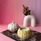 Minimalist pumpkin shaped candle