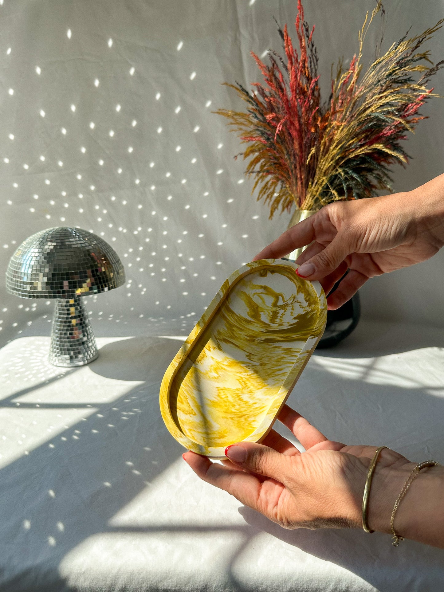 Marble Oval Decorative Tray