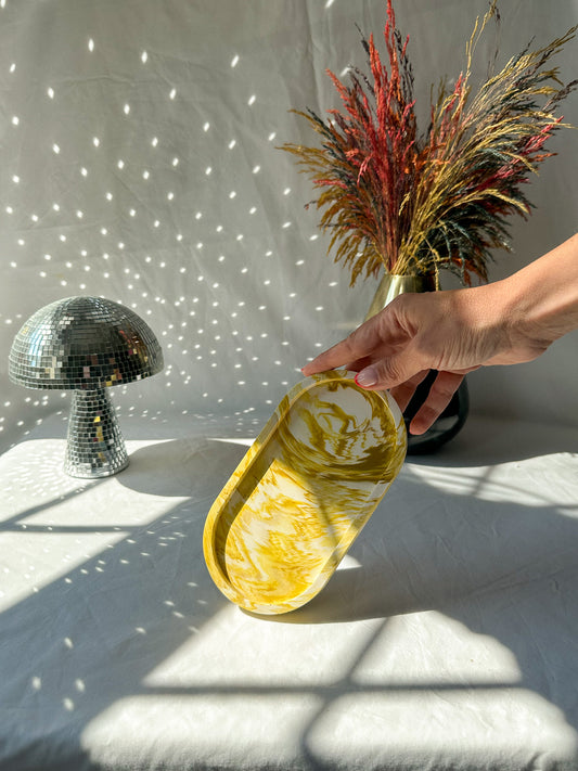 Marble Oval Decorative Tray