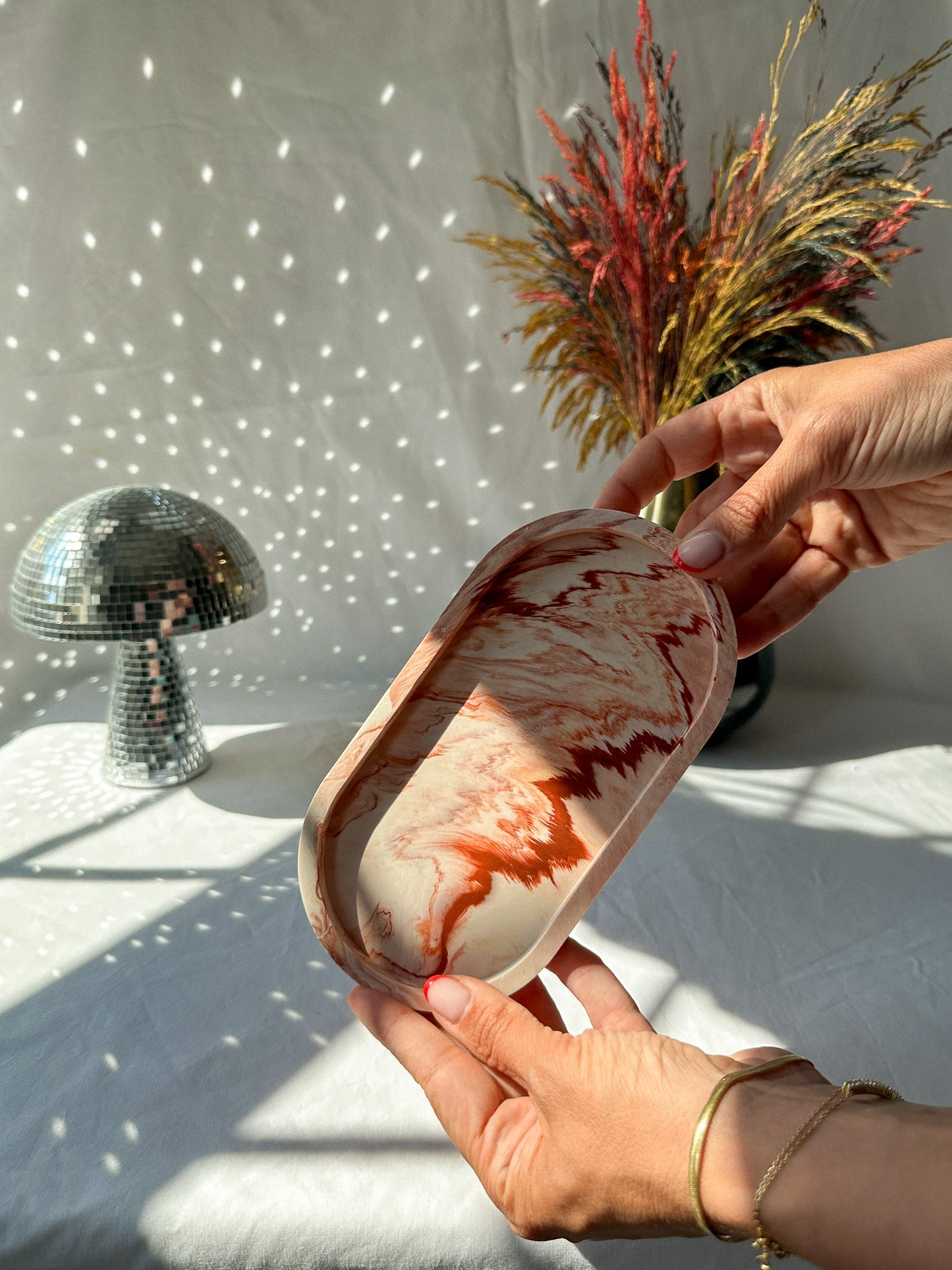 Marble Oval Decorative Tray