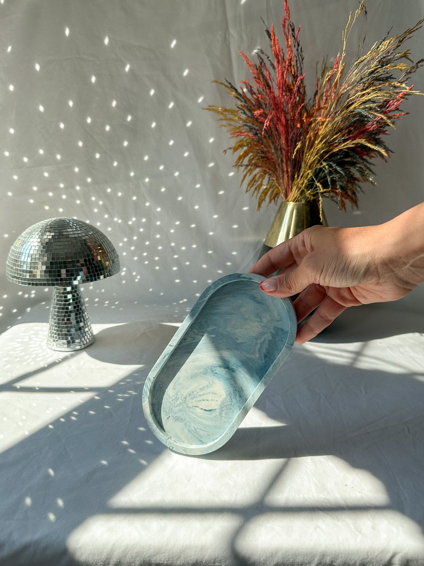 Marble Oval Decorative Tray