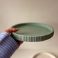 Large Ribbed Decorative Tray