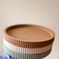 Large Ribbed Decorative Tray