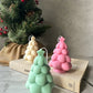 Colourful Christmas tree candles