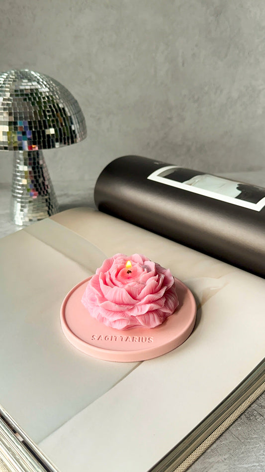 Peony Flower Candle