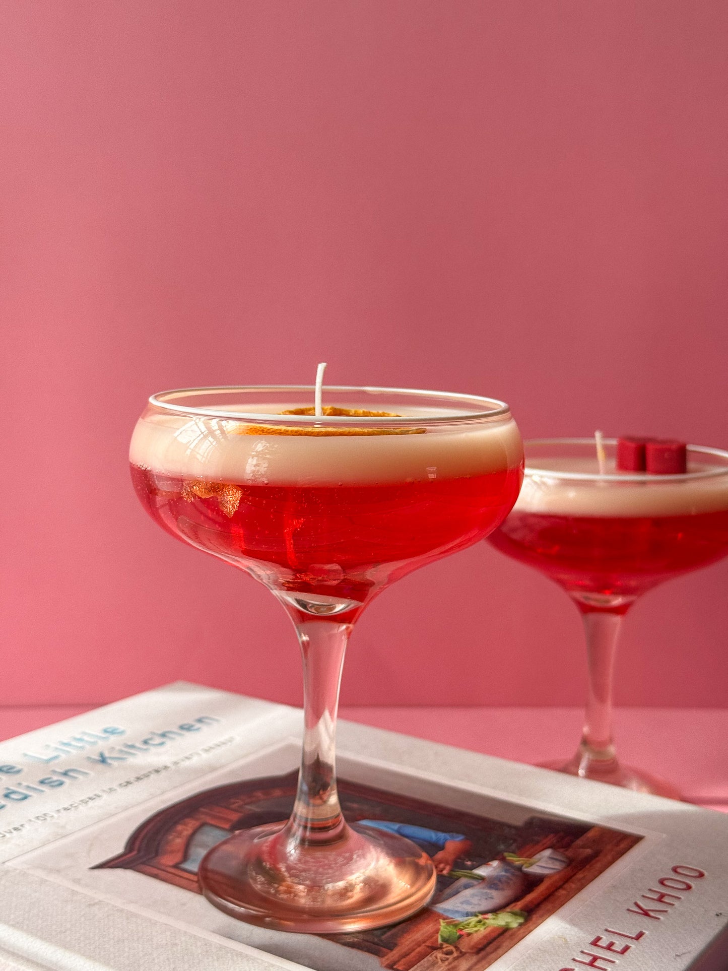 Cocktail Candle Strawberry Vanilla Scent