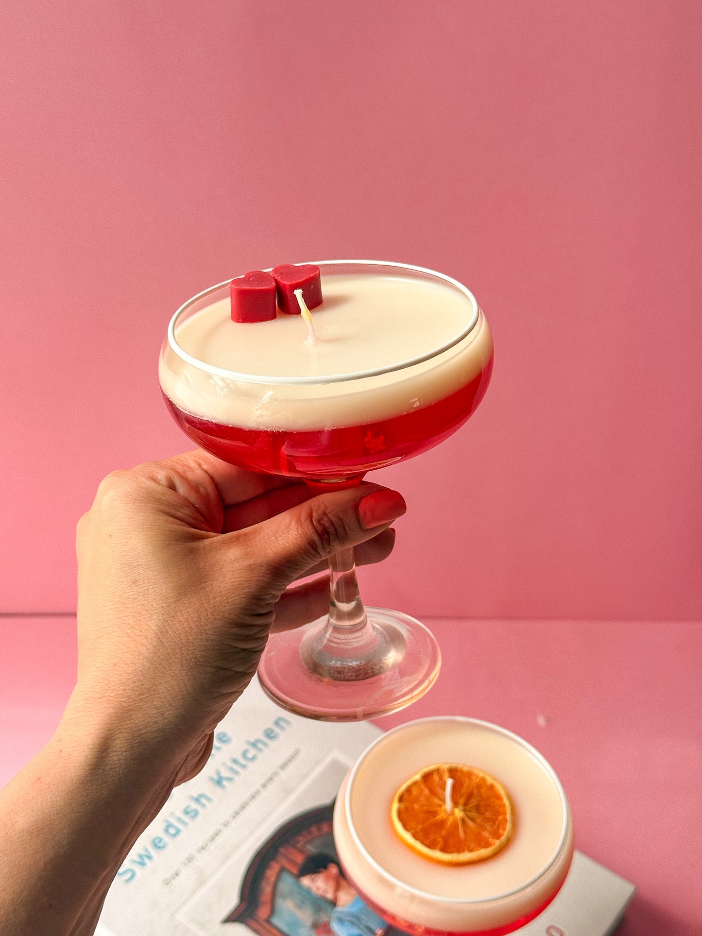Cocktail Candle Strawberry Vanilla Scent
