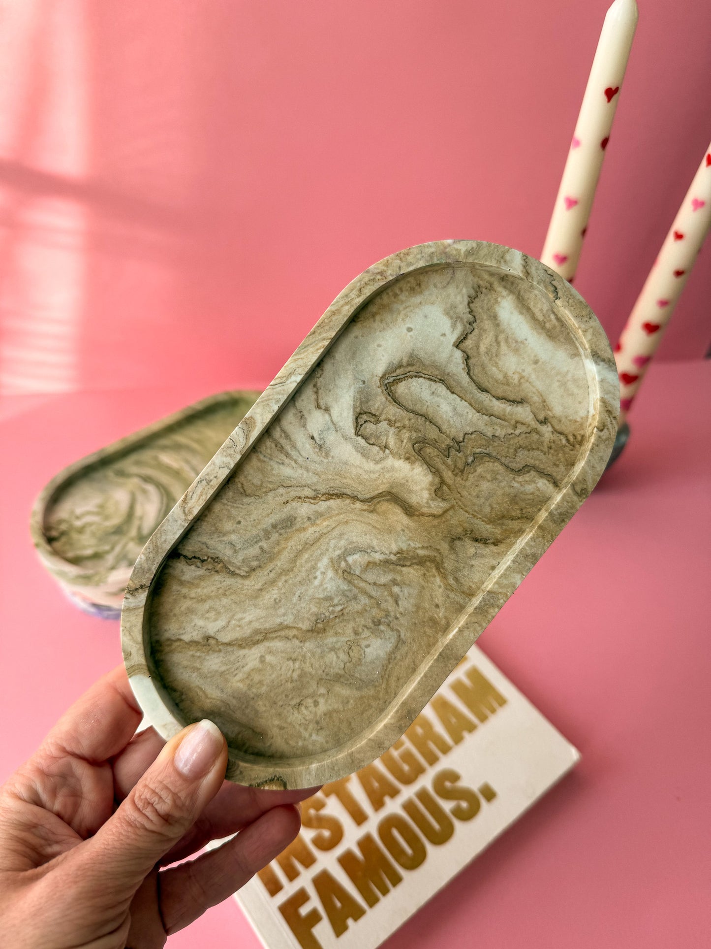 Marble Oval Decorative Tray