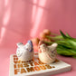 Floral Hen Salt and Pepper Shakers.