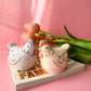 Floral Hen Salt and Pepper Shakers.