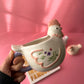 Floral Hen Chicken Shaped Mug