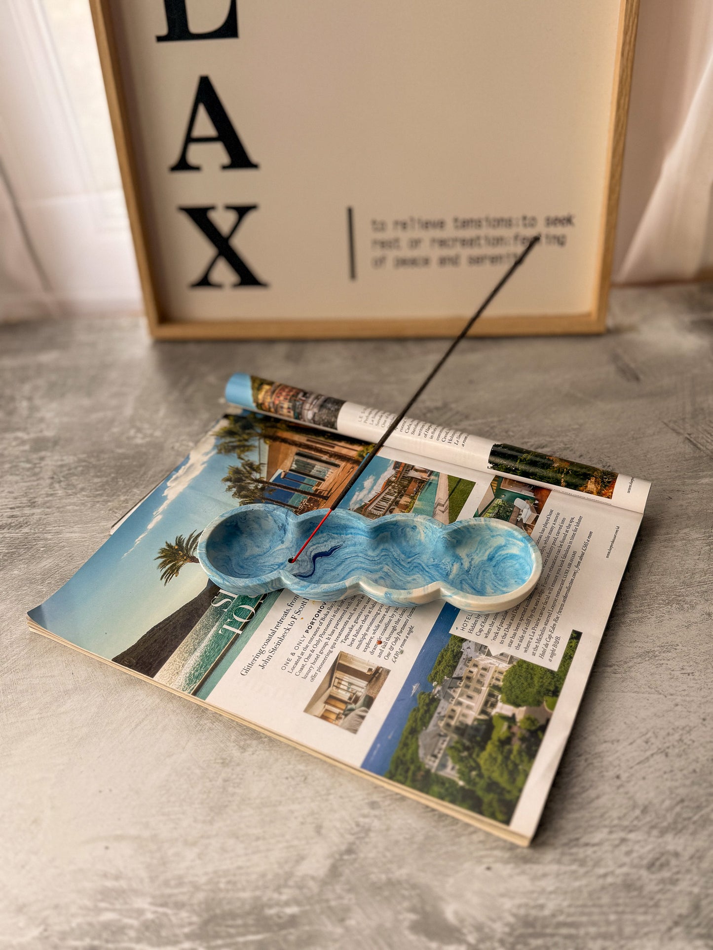 Marble Wavy Bubble  Incense Stick Holders