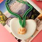 Green Beaded Shell Necklace
